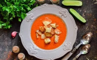 Mashed soup Gazpacho