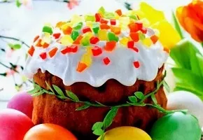 Easter cake with candied fruits