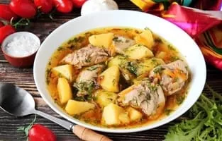 Chicken shulum with potatoes